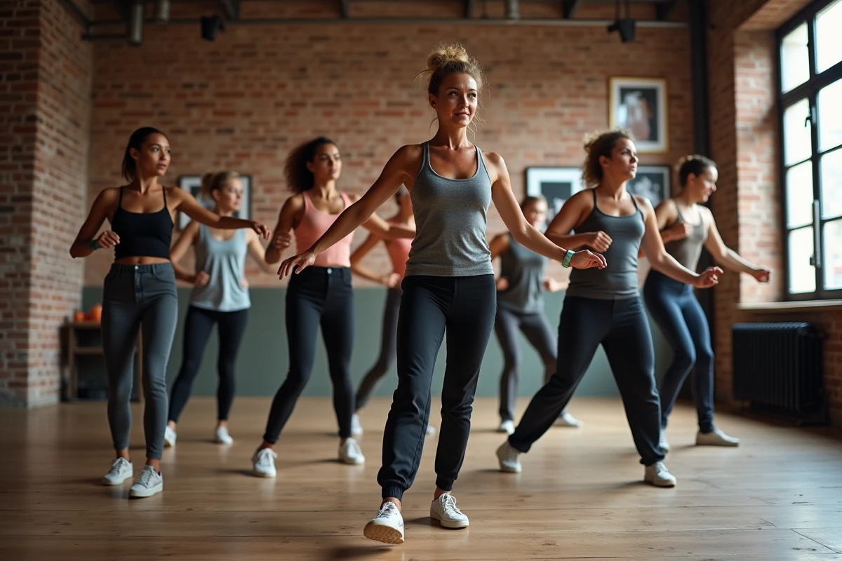 Groupe d'adultes apprenant la salsa dans une école de danse conviviale à Lille