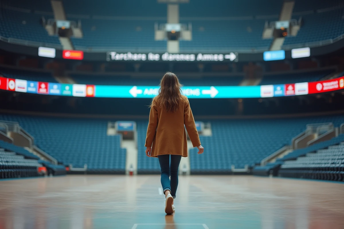 Jeune femme marchant dans l