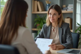 Femme professionnelle examine une estimation de coaching