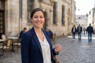 Femme souriante dans un blazer à Châteauroux
