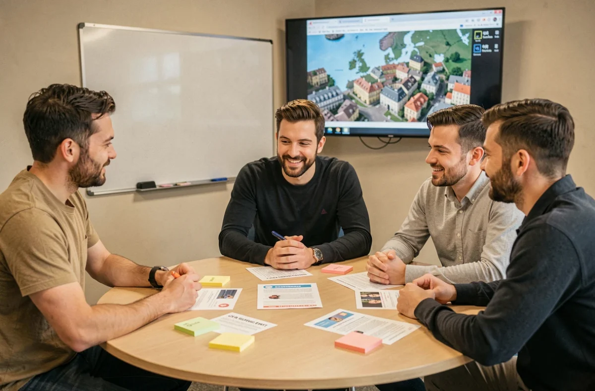 Atelier de formation professionnelle multilingue chez Projetis dans le Nord de la France