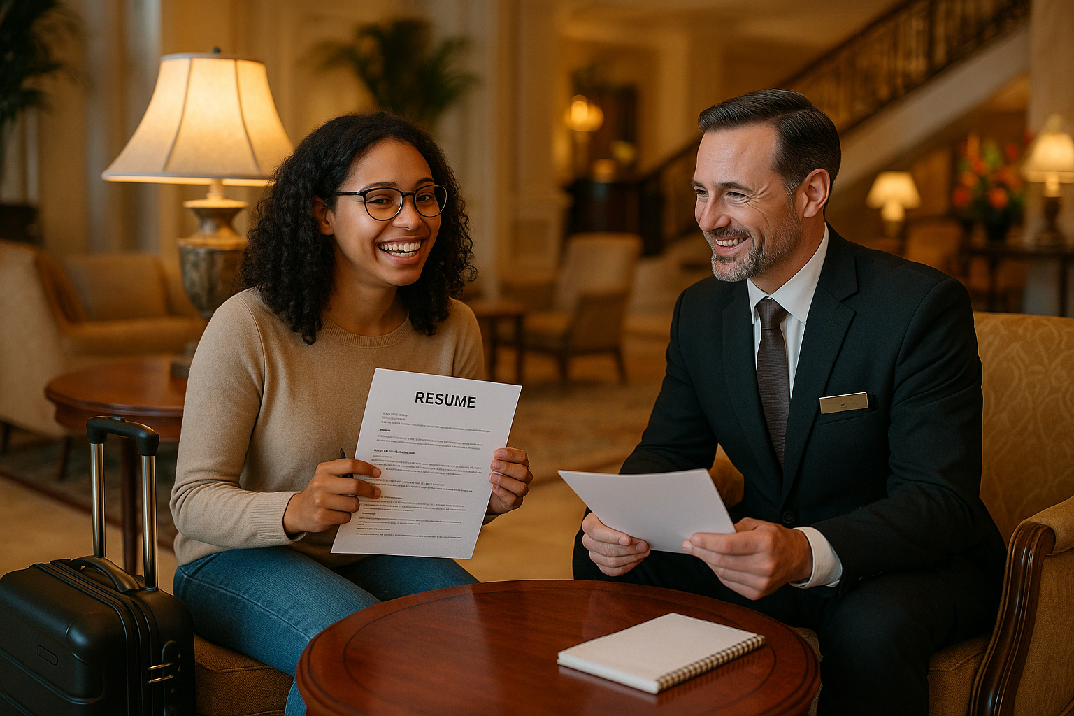 Étudiant souriant rencontrant un gestionnaire d